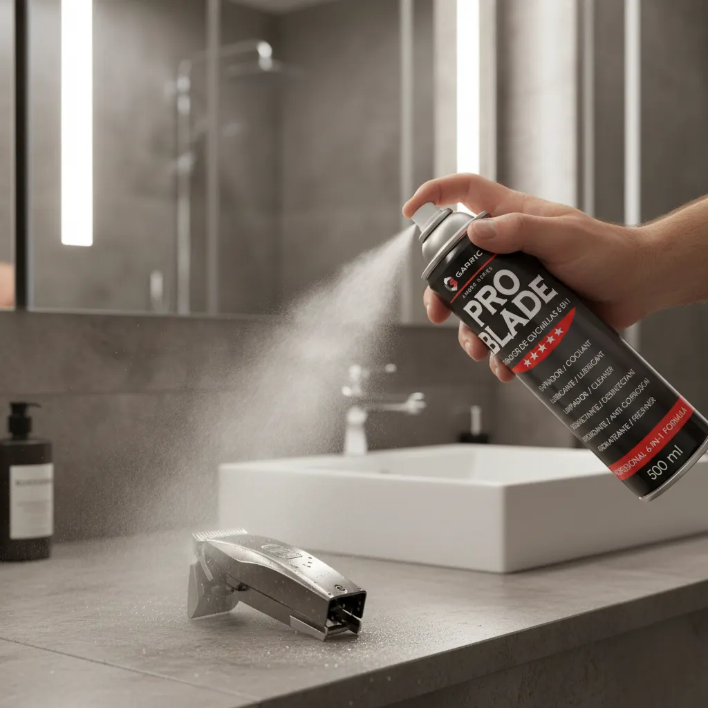 Spray enfriador para cuchillas de barbería y estética en general